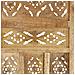 Divisorio A 3 Pannelli Intagliato 120x165cm Massello Di Mango - Foto miniatura 6