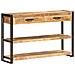 Credenza 120x30x75 cm in Legno Massello di Mango Grezzo - Foto miniatura 1