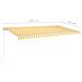 Tenda da Sole Retrattile Manuale LED 600x350 cm Giallo Bianco - Foto miniatura 3