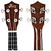 Soprano Ukulele Kit Per Iniziare Con Il Sacchetto Clip-on Tuner Stringhe Aggiuntivi Cinghia Plettro Fret Adesivi Chords Carta Panno Tan Brown - Foto miniatura 2