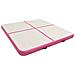 Tappetino Ginnastica Gonfiabile con Pompa 200x200x15cm PVC Rosa - Foto miniatura 2