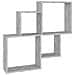 Mensola Muro Cubo Grigio Cemento 80x15x78,5cm Legno Multistrato - Foto miniatura 2