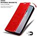 Custodia Compatibile Con Oneplus Nord N100 In Rosso Mela - Coperchio Protettiva Con Chiusura Magnetica, Funzione Stand E Tasca Per Le Carte - Foto miniatura 7