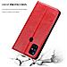 Custodia Compatibile Con Oneplus Nord N100 In Rosso Mela - Coperchio Protettiva Con Chiusura Magnetica, Funzione Stand E Tasca Per Le Carte - Foto miniatura 8