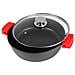 Ecostone Casseruola Bassa 24cm Induzione, Coperchio Di Vetro, Antiaderente Alluminio Fuso Nero - Foto miniatura 5