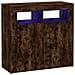 Credenza Con Luci Led Rovere Fumo 80x35x75 Cm - Foto miniatura 2
