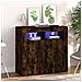 Credenza Con Luci Led Rovere Fumo 80x35x75 Cm - Foto miniatura 1