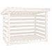 Portalegna Bianco 108x73x79 Cm In Legno Massello Di Pino - Foto miniatura 2