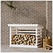 Portalegna Bianco 108x73x79 Cm In Legno Massello Di Pino - Foto miniatura 1