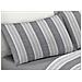 Sacco Copripiumino Piumone Letto In 100% Cotone Made Italy Vari Disegni Rp 2 Piazze Righine Grigio - Foto miniatura 4