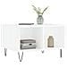Tavolino Salotto Bianco Lucido 60x50x36,5 Cm Legno Multistrato - Foto miniatura 3