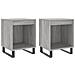 Comodini 2pz Grigio Sonoma 40x35x50 Cm In Legno Multistrato - Foto miniatura 2