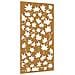 Decorazione Muro Giardino 105x55 Cm Foglia Acero Acciaio Corten - Foto miniatura 2
