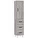 Credenza Grigio Sonoma 34,5x34x180 Cm In Legno Multistrato - Foto miniatura 2