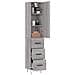 Credenza Grigio Sonoma 34,5x34x180 Cm In Legno Multistrato - Foto miniatura 3