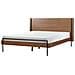 Letto Matrimoniale Legno Marrone Scuro 160 X 200 Cm Libermont - Foto miniatura 7