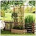 Letto Per Orto Con Traliccio E Pergola Per Rampicanti Con Fondo Aperto, 160x55x183cm, Legno Naturale - Foto miniatura 5