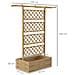 Letto Per Orto Con Traliccio E Pergola Per Rampicanti Con Fondo Aperto, 160x55x183cm, Legno Naturale - Foto miniatura 6