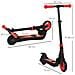 Monopattino Elettrico Pieghevole per Bambini 6+ Anni ad Altezza Regolabile, 71x36.5x75-80 cm, Nero e Rosso - Foto miniatura 3