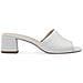 White Casual Open Mules Ciabatte Pelle Scarpe Donna Bianco Eu 39, 1-27204-42 100 - Foto miniatura 2