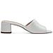 White Casual Open Mules Ciabatte Pelle Scarpe Donna Bianco Eu 39, 1-27204-42 100 - Foto miniatura 3
