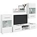 Unit? TV 5 pz con Illuminazione a LED Bianco Opaco Truciolato - Foto miniatura 4