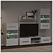 Unit? TV 5 pz con Illuminazione a LED Bianco Opaco Truciolato - Foto miniatura 6