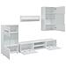 Unit? TV 5 pz con Illuminazione a LED Bianco Opaco Truciolato - Foto miniatura 7