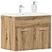 Mobile Lavabo Bagno Rovere Artigianale 60x38,5x46 cm Truciolato - Foto miniatura 7