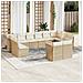 Set Divani Da Giardino 12 Pz Con Cuscini Beige In Polyrattan - Foto miniatura 1