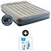 Set Materassino Gonfiabile - 203x152x30 Cm - Grigio - Include Accessori Coordinati Cb21 - Foto miniatura 1