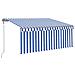 Tenda Sole Retrattile Automatica Parasole 3,5x2,5m Blu Bianco - Foto miniatura 1