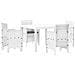 Set Pranzo Giardino 5 pezzi con cuscini Bianco Polyrattan - Foto miniatura 1