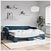 Divano Letto Estraibile con Materassi Blu 90x200 cm Velluto - Foto miniatura 2