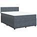 Giroletto a Molle con Materasso Grigio Scuro 140x190 cm Velluto - Foto miniatura 3