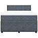 Giroletto a Molle con Materasso Grigio Scuro 140x190 cm Velluto - Foto miniatura 6