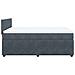 Giroletto a Molle con Materasso Grigio Scuro 140x190 cm Velluto - Foto miniatura 7