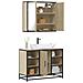 Set Mobili da Bagno 2 pz Rovere Sonoma in Legno Multistrato - Foto miniatura 2
