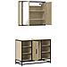 Set Mobili da Bagno 2 pz Rovere Sonoma in Legno Multistrato - Foto miniatura 8