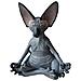 Statua Decorativa Grande Di Gatto Sphynx Meditante In Resina - Ornamento Zen Per La Casa E L'ufficio Black - Foto miniatura 1