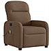 Poltrona Massaggiante Reclinabile Marrone in Tessuto - Foto miniatura 1