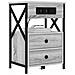 Armadio da Notte 2 pcs Grigio sonoma 40 x 31 x 60 cm - Foto miniatura 3