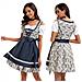 Costume Dirndl Oktoberfest: Abito Bavarese Da Birraia Con Stampa Floreale  M - Foto miniatura 1