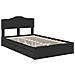 Letto con Contenitore Nero 135 x 190 cm Legno multistrato - Foto miniatura 4