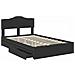 Letto con Contenitore Nero 135 x 190 cm Legno multistrato - Foto miniatura 5