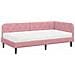 Cornice del letto ad angolo Rosa 90 x 200 cm Velluto - Foto miniatura 1