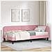 Cornice del letto ad angolo Rosa 90 x 200 cm Velluto - Foto miniatura 2
