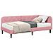 Cornice del letto ad angolo Rosa 90 x 200 cm Velluto - Foto miniatura 3
