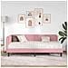 Cornice del letto ad angolo Rosa 90 x 200 cm Velluto - Foto miniatura 4