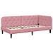 Cornice del letto ad angolo Rosa 90 x 200 cm Velluto - Foto miniatura 6